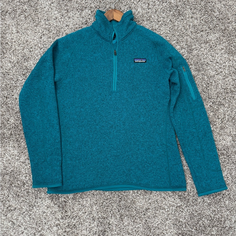 Patagonia Men's Zip Up Sweater in Teal